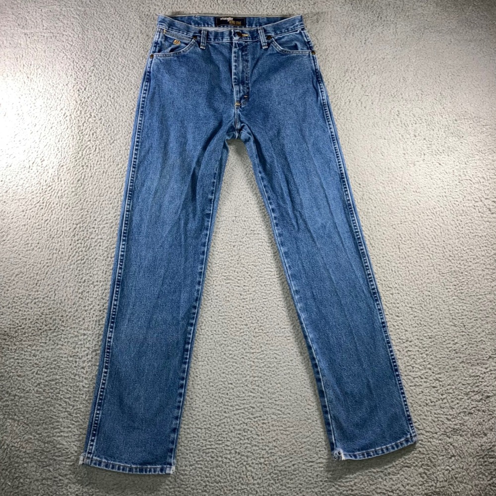 Wrangler George Strait Collection Jeans Mens 32x36 Blue Western Rugged Fit 32x35